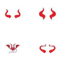 Devil horn Vector icon design illustration Template