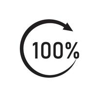 100 percent icon vector illustration design template