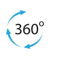 360 Degrees icon vector design template