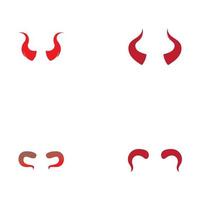 Devil horn Vector icon design illustration Template