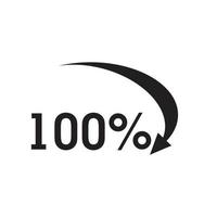 100 percent icon vector illustration design template