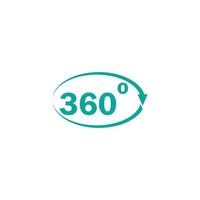 360 Degrees icon vector design template