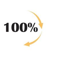 100 percent icon vector illustration design template