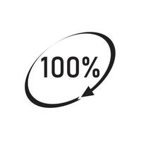 100 percent icon vector illustration design template