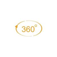 360 Degrees icon vector design template