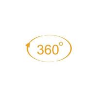 360 Degrees icon vector design template