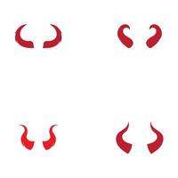 Devil horn Vector icon design illustration Template