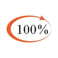 100 percent icon vector illustration design template