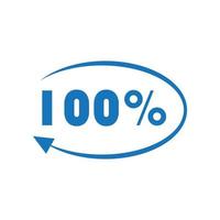 100 percent icon vector illustration design template