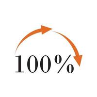 100 percent icon vector illustration design template