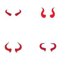 Devil horn Vector icon design illustration Template