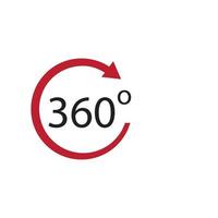 Logo de 360 grados vector