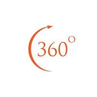 360 Degrees icon vector design template