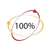 100 percent icon vector illustration design template