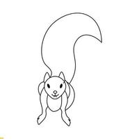 Squirrel Line Art Logo Design for Business and Companies vector