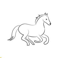 horse Line Art Vector Design for Business and Company