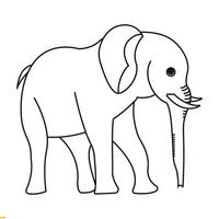 Diseño de logotipo de vector de arte de línea de elefante para negocios y empresa