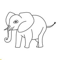 Diseño de logotipo de vector de arte de línea de elefante para negocios y empresa
