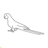 Diseño de logotipo de arte de línea de aves para empresas y empresas. vector