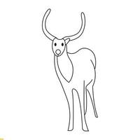 Deer Line Art vector Logo Design for Business and Company