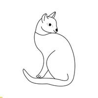 Cute Cat Line Art Design for Business and Companies vector