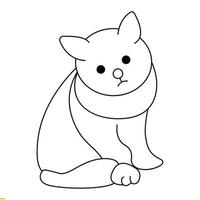 Cute Cat Line Art Design for Business and Companies vector