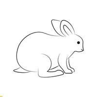 Rabbit Line Art Logo Template for Business and Company's vector