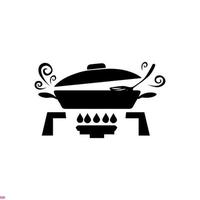 diseño de logotipo de olla de cocina para negocios y empresa. vector