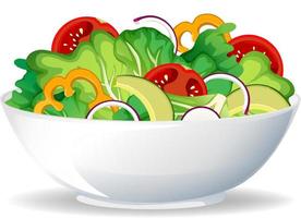Healthy meal with fresh vegetable salad bowl vector