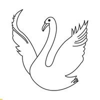 Duck Line Art Logo Template for Business and Company's vector