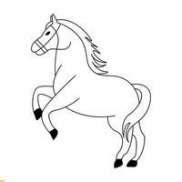 Diseño de logotipo de vector de arte de línea de caballo para negocios y empresa