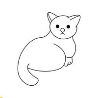 Cute Cat Line Art Design for Business and Companies vector