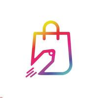 Ecommerce unique Shopping Bag Logo for Business and Company vector