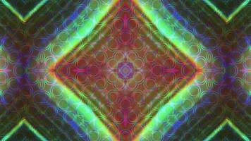 Abstract multicolored symmetrical kaleidoscope background video