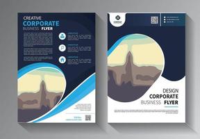 flyer template modern idea for annual report and brochure corporate vector