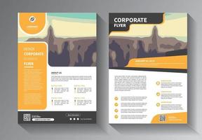 flyer template modern idea for annual report and brochure corporate vector