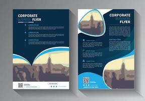 Plantilla de volante idea moderna para informe anual y folleto corporativo. vector