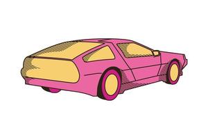 sport car fucsia vector