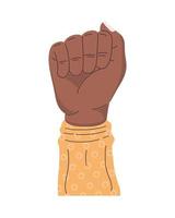 afro activist hand vector