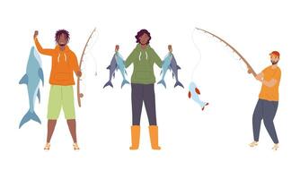 three fishers characters vector