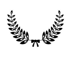 laurel wreath silhouette vector