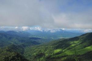 Beautiful mountains landscape and cloud blue sky photo