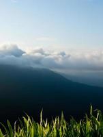 Beautiful mountains landscape and cloud blue sky photo