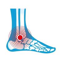 ankle rheumatological pain vector