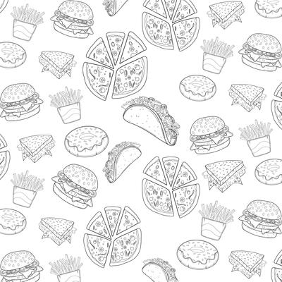 one line foods pattern