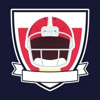 emblema de casco de fútbol americano vector