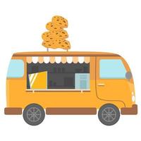 diseño de vector de camión de comida de galletas