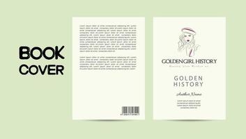 Book Cover line art Design vector