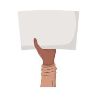 afro protester hand vector