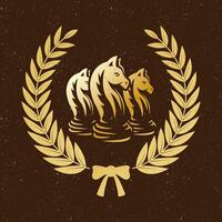 chess Laurel wreath vector